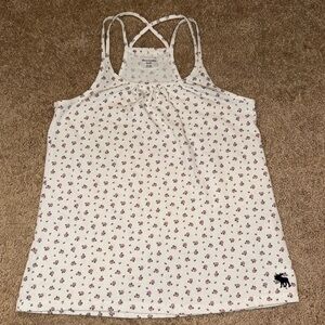 Abercrombie Kids White Floral Tank Top